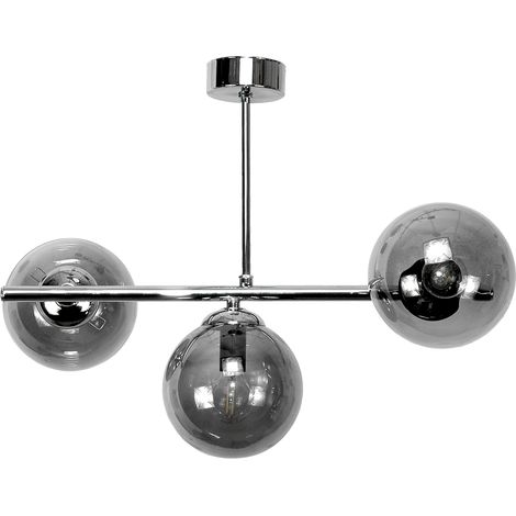 Lámpara colgante de techo tipo araña con pantallas de bolas de cristal, casquillo E14, LED, Titan Grande 14-942