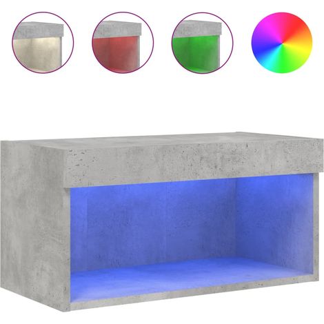 Maison Exclusive - TV-Schrank mit LED-Leuchten Betongrau 60x30x30 (1/5)