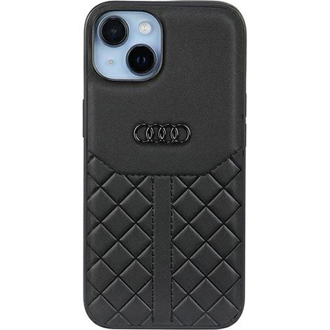 Custodia per iPhone 14 in vera pelle Audi (nera) (1/5)