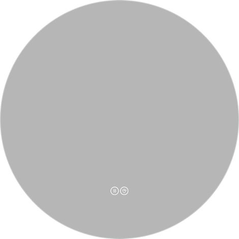 Miroir Salle de Bain LED Rond 80 cm avec Éclairage Avant et Arrière, Antibuée, 3 Températures de Lumière, Variateur Continu, Fonction Mémoire, Verre Argenté HD Sans Cuivre 5 mm (1/5)