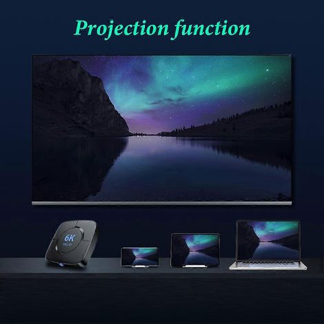 Boîtier TV Android 14.0 6K, 2 Go de RAM, 16 Go de stockage, puce RK3518/RK3528, prend en charge le Wi-Fi 2,4G/5G, lecteur multimédia 6K, décodeur, prise standard européenne. (1/5)