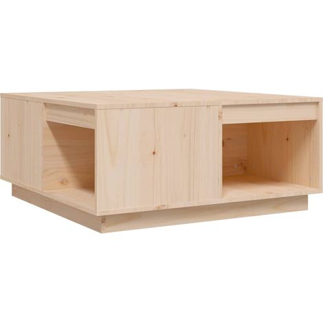 Maison Exclusive - Couchtisch 80x81x36,5 cm Massivholz Kiefer (1/5)