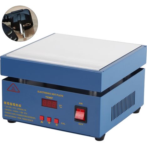 Plaque de préchauffage électrique LED 800W 200x200mm avec micro-ordinateur, station chauffante pour réparation, prise UE 220V (1/4)