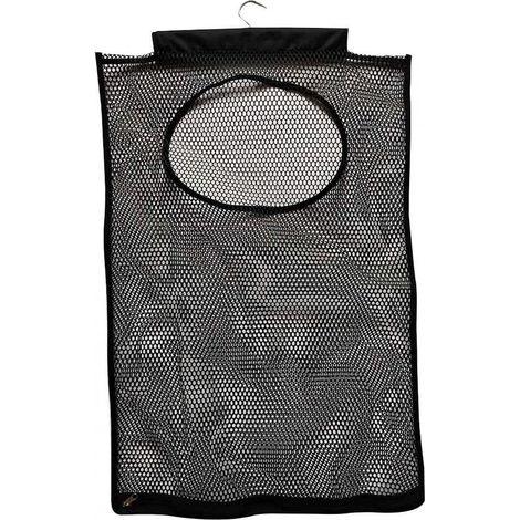 Cesta de lavandería colgante, cesta de almacenamiento colgante plegable, cesta de lavandería de malla transpirable, cesta de ropa sucia (negro) (1/5)