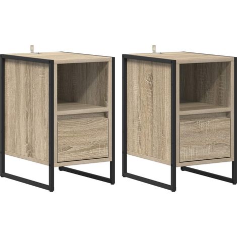 Maison Exclusive - Nachttisch 2 pcs Sonoma 39,5 x 30 x 50 cm Holz