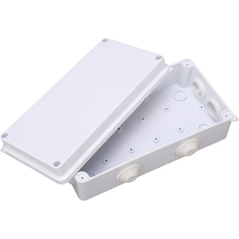 Boîte de jonction électrique 200 x 100 x 70 mm, étanche IP65, robuste, en plastique ABS avec bouchon en caoutchouc (1/5)