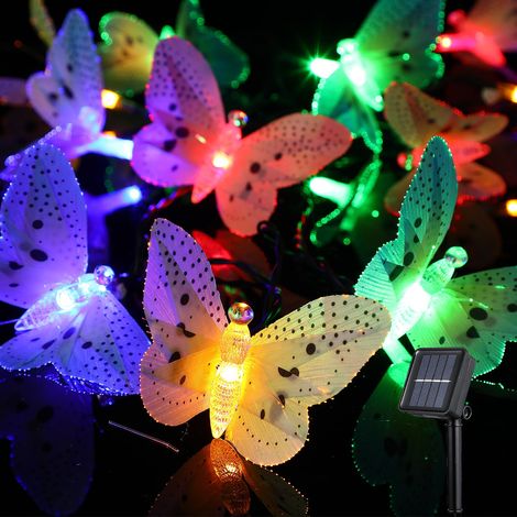 Guirlande Lumineuse Solaire à LED Multicolore avec, étanche, éclairage extérieur, pour Le Jardin, la terrasse ou la pelouse, éclairage décoratif pour fête (1/5)