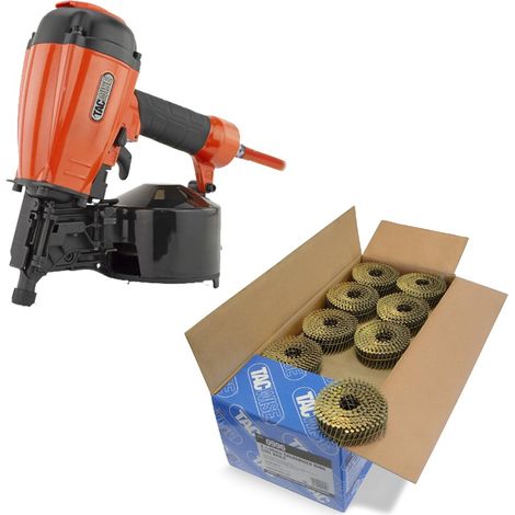 Tacwise FCN55V Coil 57mm Air Framing Nailer + 14,400 2.1 X 40mm Galvanised Nails (1/5)