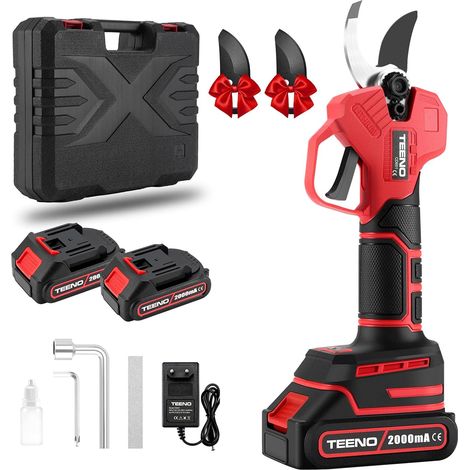 Sécateur Électrique Sans Fil Brushless,2 2000mAh Batteries,Professionnel Sécateur Lame Convient Pour Les Jardins,Les Branches (1/5)