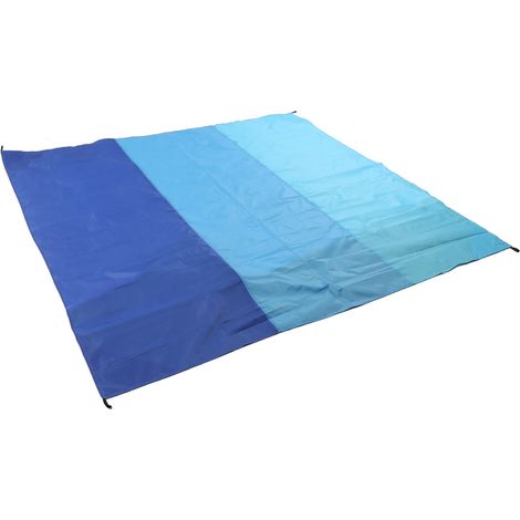 Tapis de pique-nique portable, imperméable, pliable, tendance, grand format, anti-sable, tapis de plage pour les voyages et le camping, trois combinaisons de couleurs Bleu Trésor (1/5)