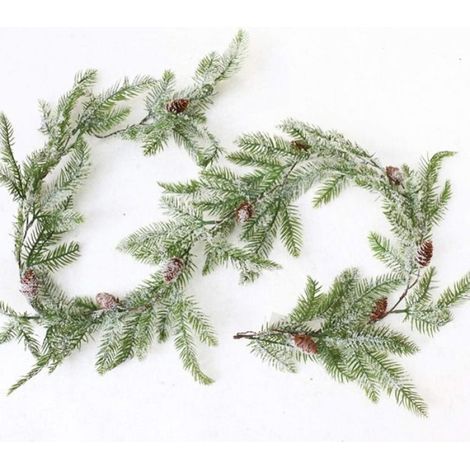 Guirlande de Noël 160 cm, Sapin Artificiel avec Pommes de Pin, Décoration Festive pour Maison, Porte, Cheminée et Sapin (1/5)