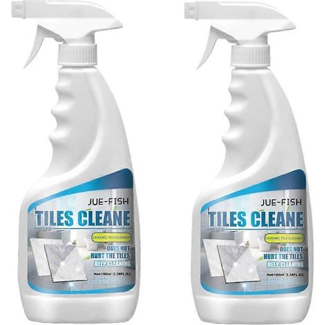 Lot de 2 nettoyants puissants pour carrelage, détachants et nettoyants anti-moisissures - Traitement des murs et carrelages contre les moisissures (1/4)