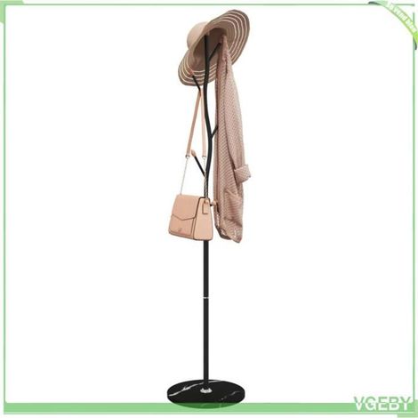 377092 Porte-manteau noir 177 cm fer enduit de poudre (1/5)