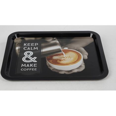 12x Tablett Coffee Metall 40x30cm Serviertablett Küchenhelfer Küche Haushalt TOP
