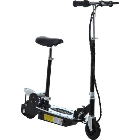 Electric Scooter for Kids, Foldable Powered Scooters for Age 7-12 with 120W Motor, Up to 10 KM/H & 8 KM, Adjustable Ride on Toy (Black)