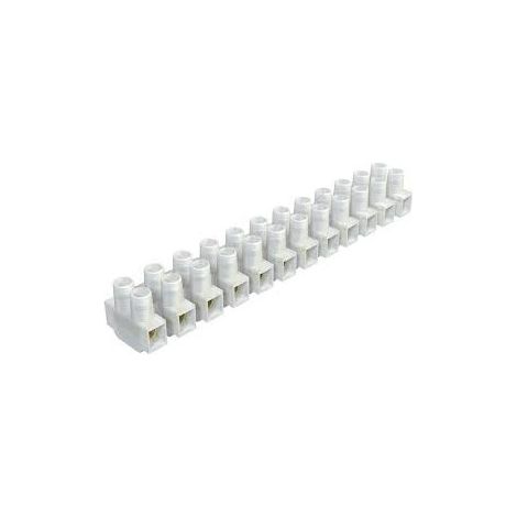 Striscia a 12 contatti 24amp 2,5mm bianco Pe.4031