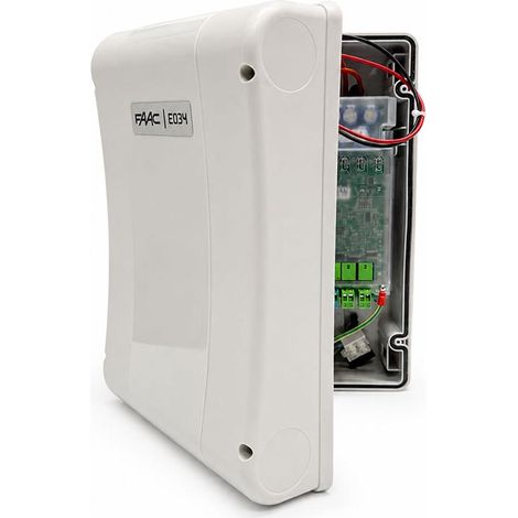 Scheda Quadro Centrale Di Comando Elettronica FAAC E034 102011 Con Contenitore Box 24v EX E024S