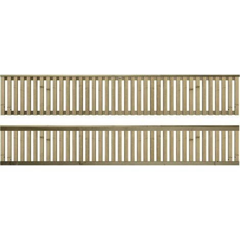 Premier 6ft x 1ft Tuscany Vertical Slatted Capped Trellis Panel