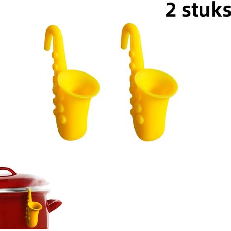 lève couvercle en silicone forme de saxophone empêche les débordements lève couvercle anti éclaboussures jaune 2 pièces (1/5)