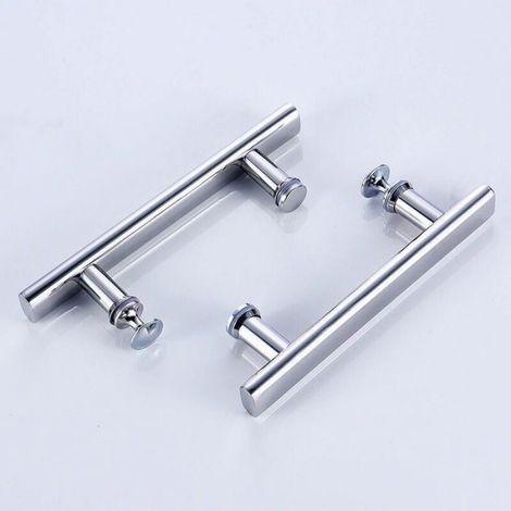 Poignée Porte Douche - Verre Trempé - Entraxe 145 mm - Épaisseur Verre 6 à 12 mm - Lot de 2 (1/4)
