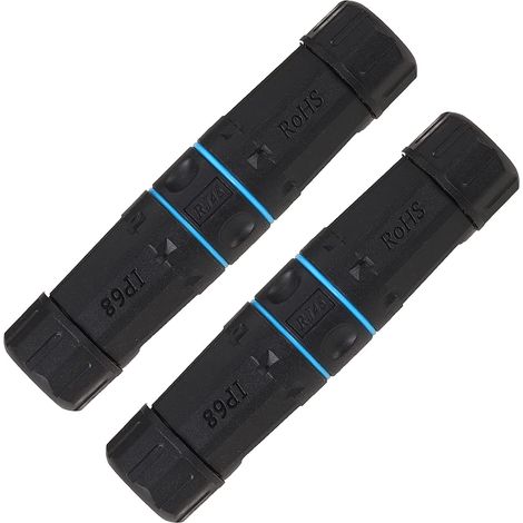 Lot de 2 connecteurs blindés RJ45 étanches IP68 Cat5/5e/6 8P8C Ethernet LAN Coupleur femelle vers femelle Adaptateur réseau pour l'extérieur