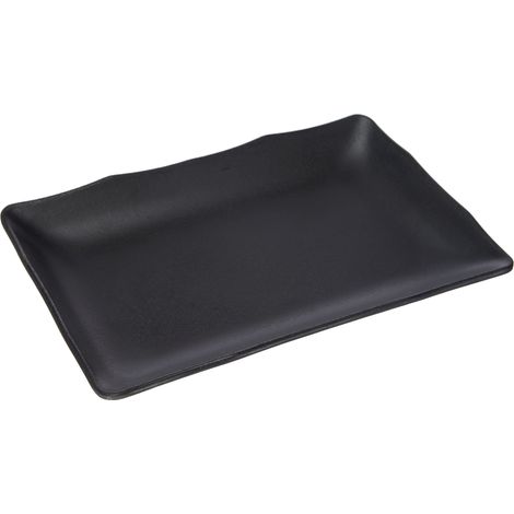 Fontaine rectangulaire en mélamine 25x17x3 cm - Noir (1/5)