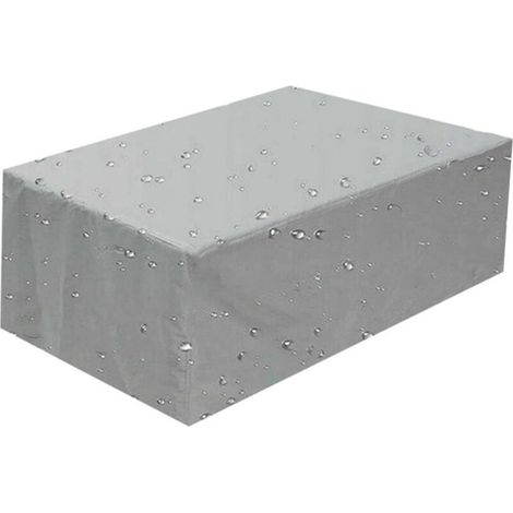 Housse Salon De Jardin Exterieur 115x115x70cm Housse Table De Jardin Imperméable Oxford Housse De Protection De Jardin Au Vent Anti-UV Bache Table De Jardin Rectangulaire (210D,Argent) (1/5)