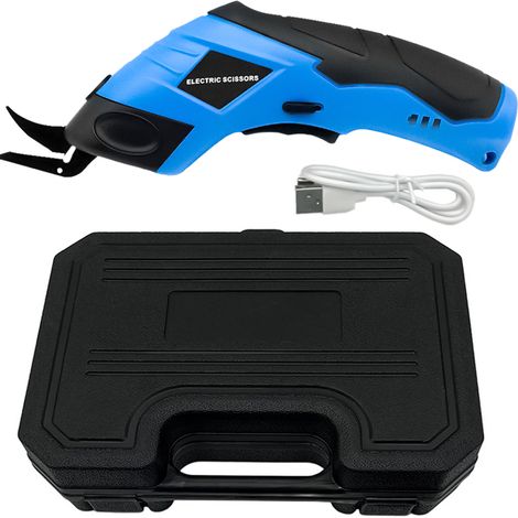 Coupe-tissu électrique portatif, machine de découpe portable pour tissus, carton, cuir, tapis et plastiques. (1/5)