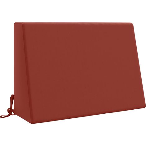Coussin de dossier d'extérieur 100 % polyester Rouge 60 x 20 x 40 cm (1/5)