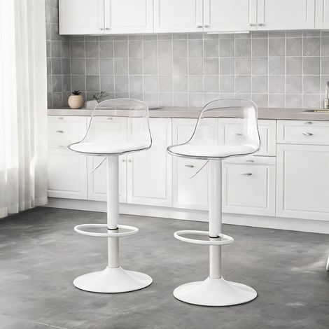 Chaises de bar pivotantes design en métal et plastique (1/5)