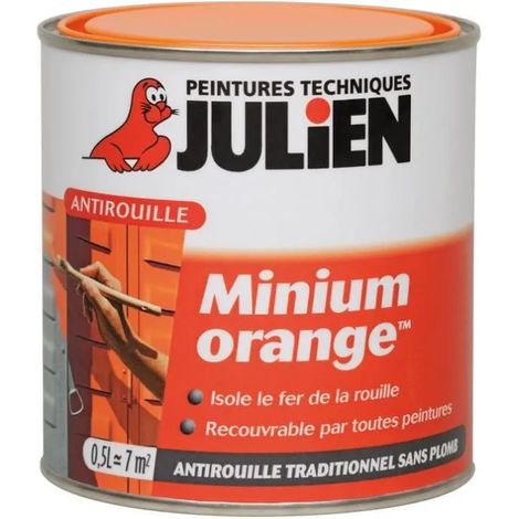 Julien Minium Finitura Antiruggine Arancione Opaco 0,5 L