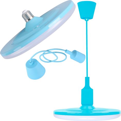 Suspension KIKI bleue E27 avec ampoule LED 15W Polux (1/5)