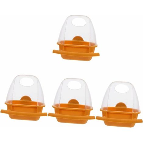 Mangeoire suspendue pour oiseaux, biberons pour perroquets, mangeoire automatique pour cage à oiseaux, distributeur de fruits (lot de 4) (1/5)