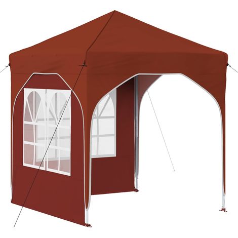 Pop-up Partyzelt 192 x 192 x 245 cm Terrakotta vidaXL