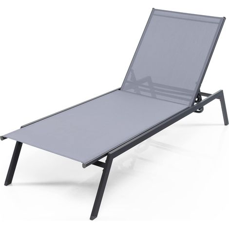 COSTWAY Lettino Prendisole da Giardino, Sedia a Sdraio Regolabile da Giardino, Sedia Reclinabile a 6 Posizioni, Chaise Lounge da Esterno per Piscina, Giardino, Portata 150 kg (1/5)