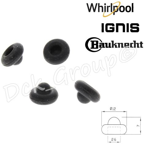 X4 Supporti a griglia di gomma per Whirlpool Cook - C00382262 (1/5)