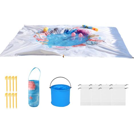 Baby Beach Pool — 6.5 x 6.5 ft Wading Pool — Lightweight & Portable, Sand-Proof & Waterproof, Foldable, 2-in-1 Swim Blanket (1/5)