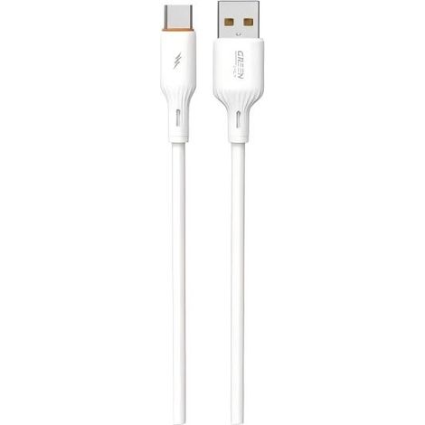 Câble USB vers Type-C Lyca vert, 1,2 m, charge rapide 2 A, durable, compatible avec les téléphones portables et les tablettes (1/2)