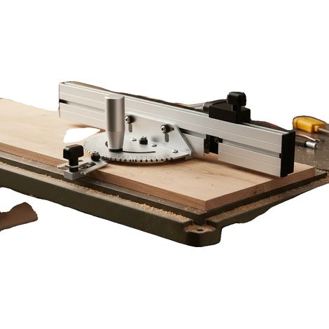 Calibrador de corte angular de precisión, ángulo ajustable de 0 a 60°, aluminio y plástico fenólico, tamaño del paquete 49,52114,5 cm, longitud de la barra de corte 45 cm, peso bruto 2,9 kg (1/5)