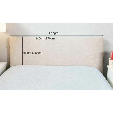 Housse de tête de lit extensible 140-170 cm – Tissu 94% polyester, 6% spandex – Anti-rides, lavable – Couleur bleu marine (1/3)