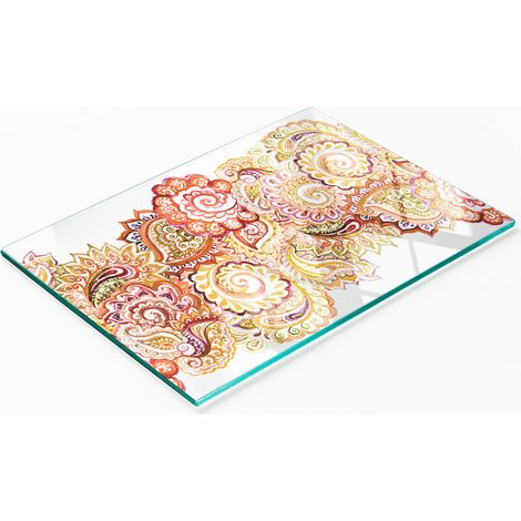 Planche décorative multifonctionnelle pour cuisine, en verre trempé, 80 x 52 cm (1/5)