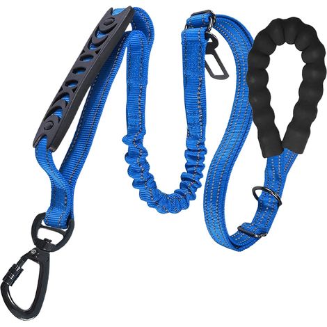 Laisse mains libres pour chien, dressage anti traction, poignée souple, réglable, absorbeur de chocs pour animaux de compagnie, laisse coulissante pour chiens de petite, moyenne et grande (1/5)
