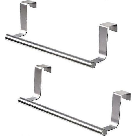 Stainless Steel Towel Rack No Drill Wall Mounted Space Saving Holder for Bathroom Kitchen Versatile Use with Retractable Rod (1/5)