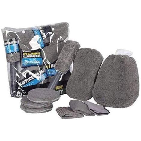 Microfibre kit Nettoyage 9 pièces (Gris) (1/5)