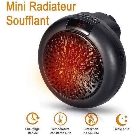 Radiateur soufflant électrique mini 600W céramique portable chauffage rapide (1/4)