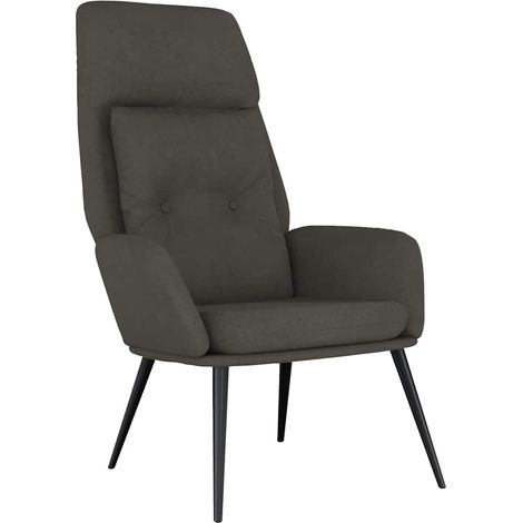 Maison Exclusive - Poltrona Reclinabile Grigio Scuro in Similpelle Scamosciata (1/5)
