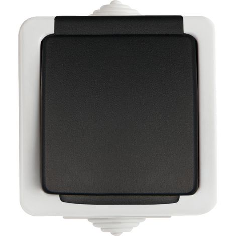 Enchufe individual hermético Tekno 2P+0 con obturador de contacto 16A 250V gris IP54 25356 (1/2)