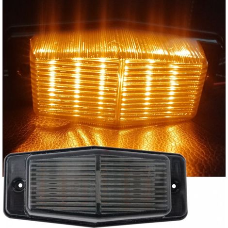 2er-Set LED-Positions- und Blinkleuchten, doppelt getönte Rauchglas-Linse, 12 LEDs, 12V–24V – für LKW, Traktor, Bagger und landw
