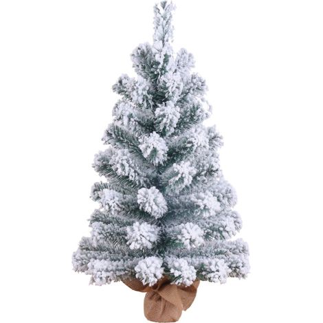 Sapin de Noël miniature Snowy Boreal de 7house avec base en jute, 60 cm (1/5)