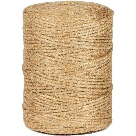 Ficelle de jute naturelle - Longueur 200 m - Diamètre 3 mm - Poids 500 g - Résistance à la rupture 60 kg (1/5)
